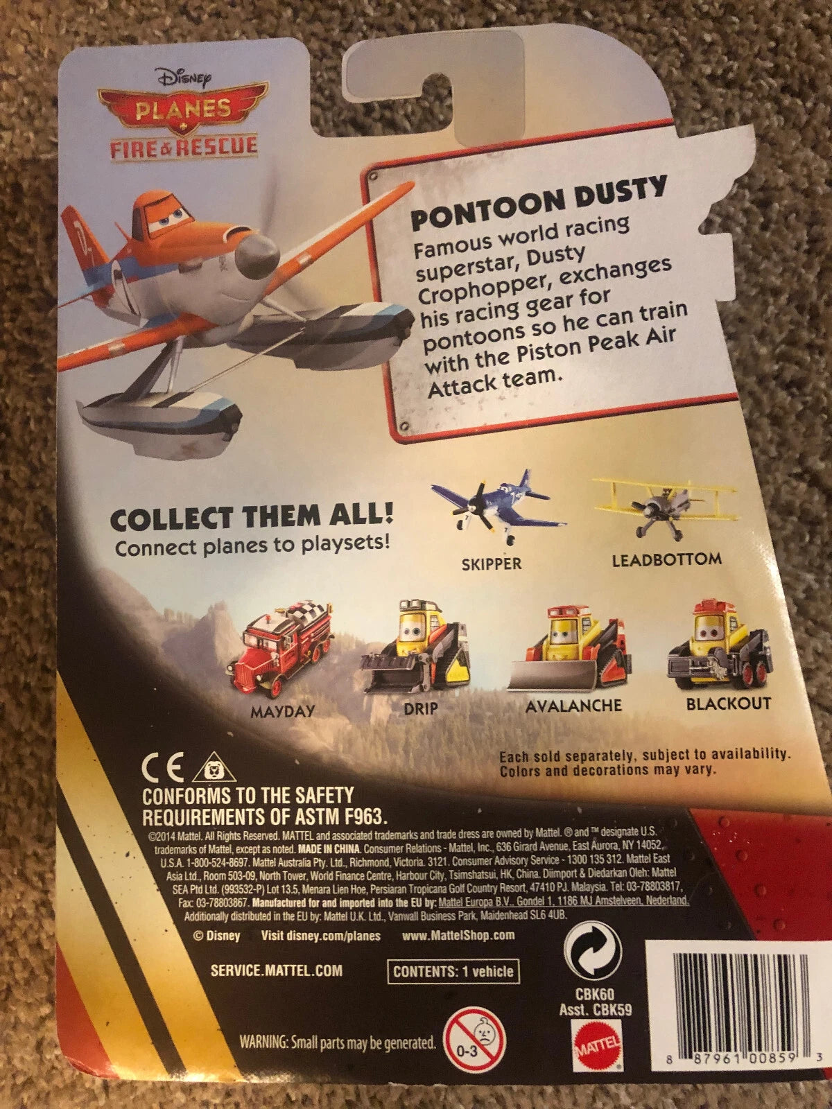 Disney Pixar Planes Cars Fire & Rescue Pontoon Dusty