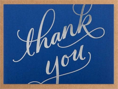 Hallmark Silver Foil Thank You Notes – 40 Pack