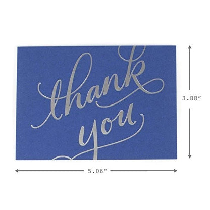Hallmark Silver Foil Thank You Notes – 40 Pack