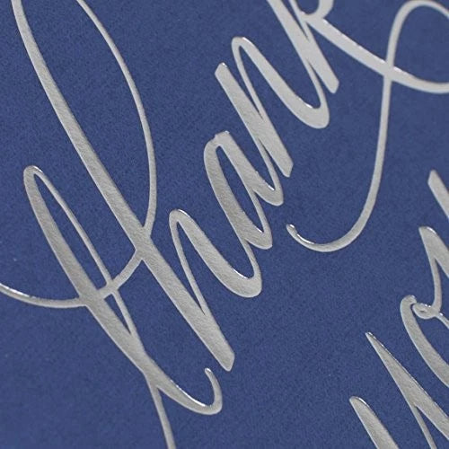 Hallmark Silver Foil Thank You Notes – 40 Pack