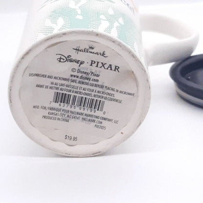 Disney Pixar Hallmark Ceramic Travel Mug W/ Lid "Find Your Happy Place" Nemo Des